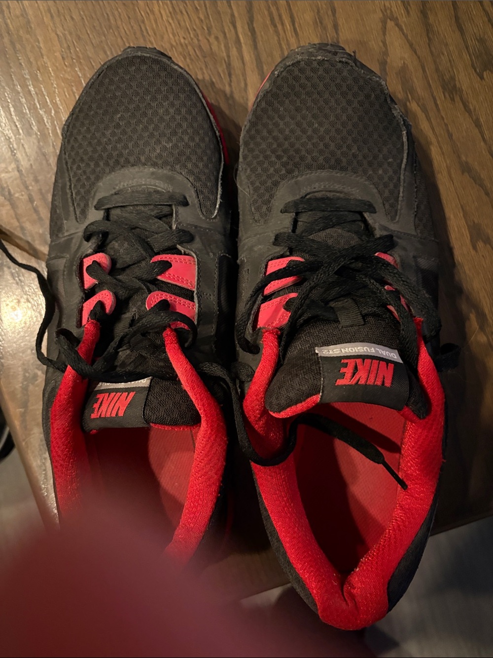 Nike Black and Red Athletic Sneakers